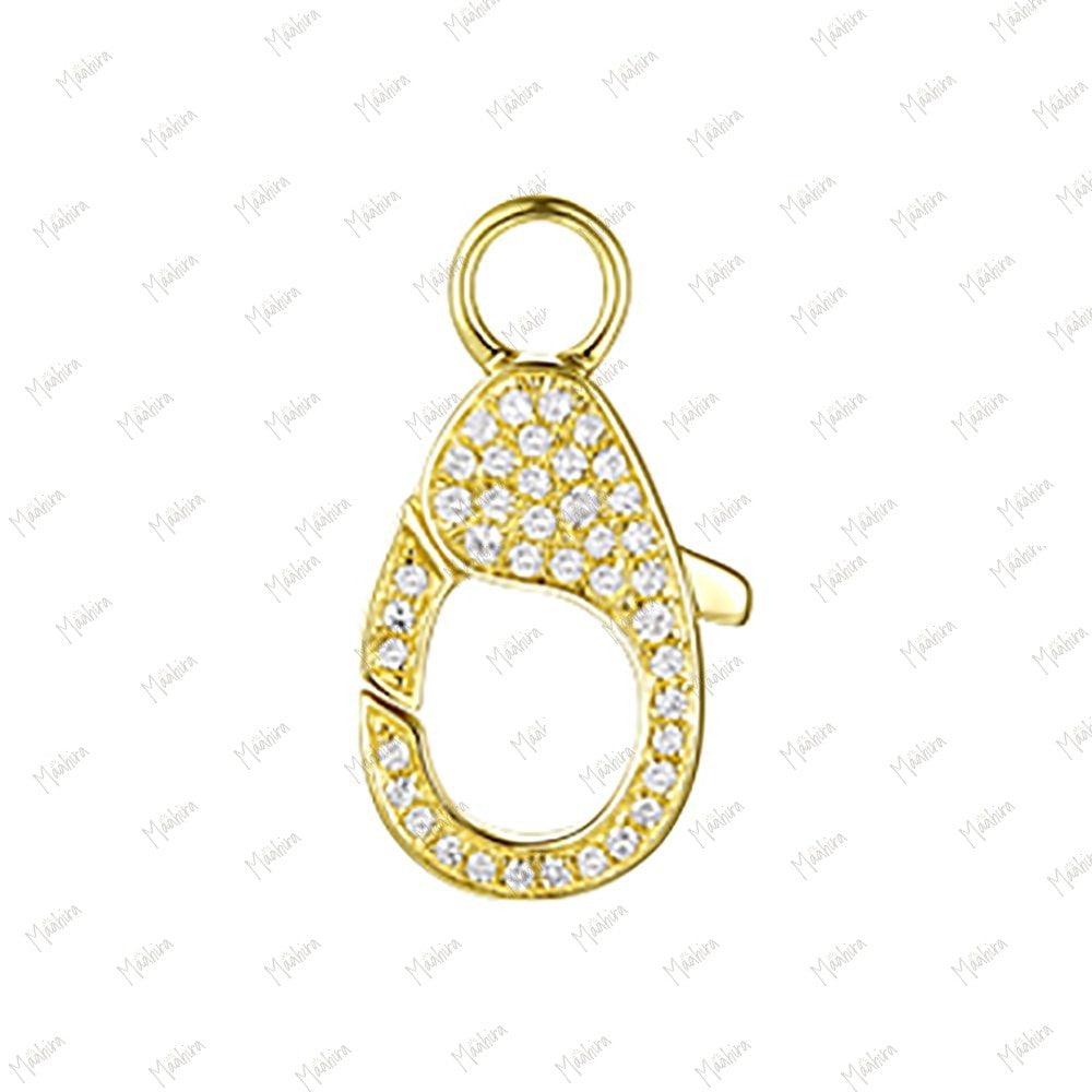 Diamond Lobster Clasp 13x8mm