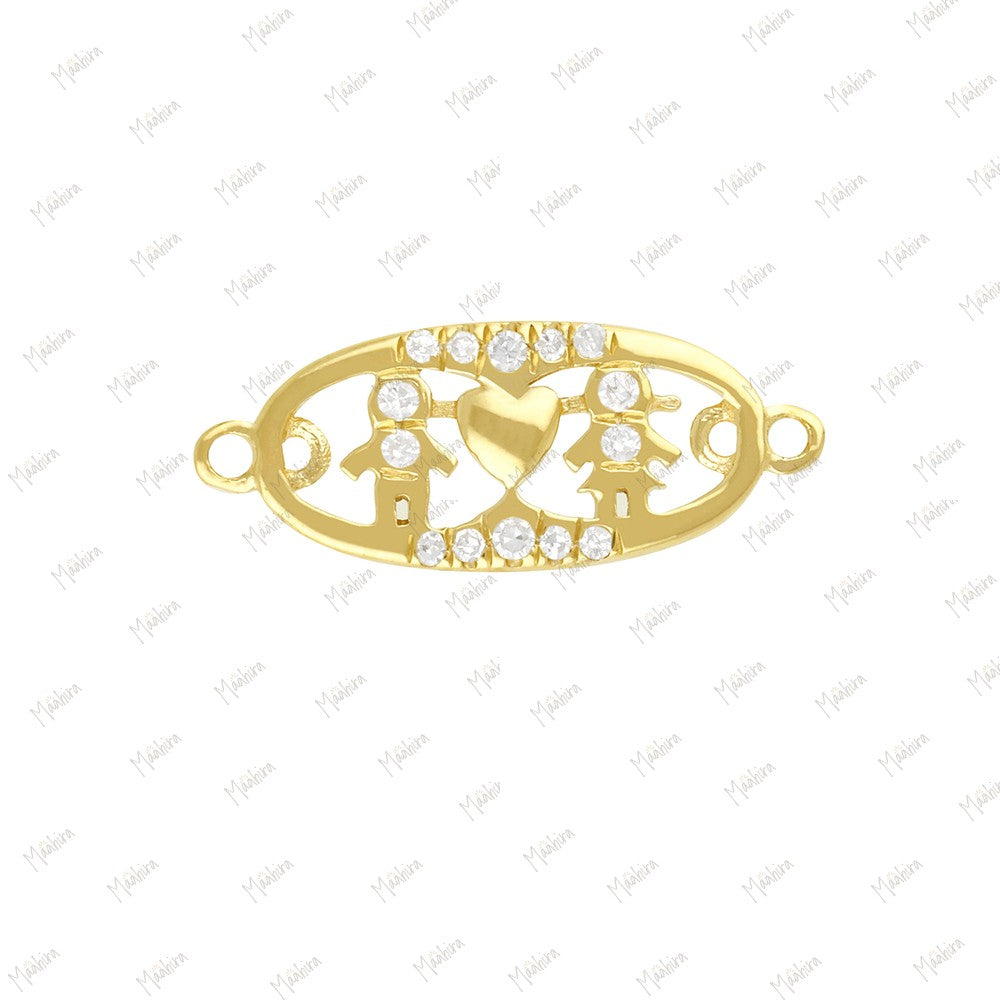 Diamond Girl Boy Connector 6x12mm