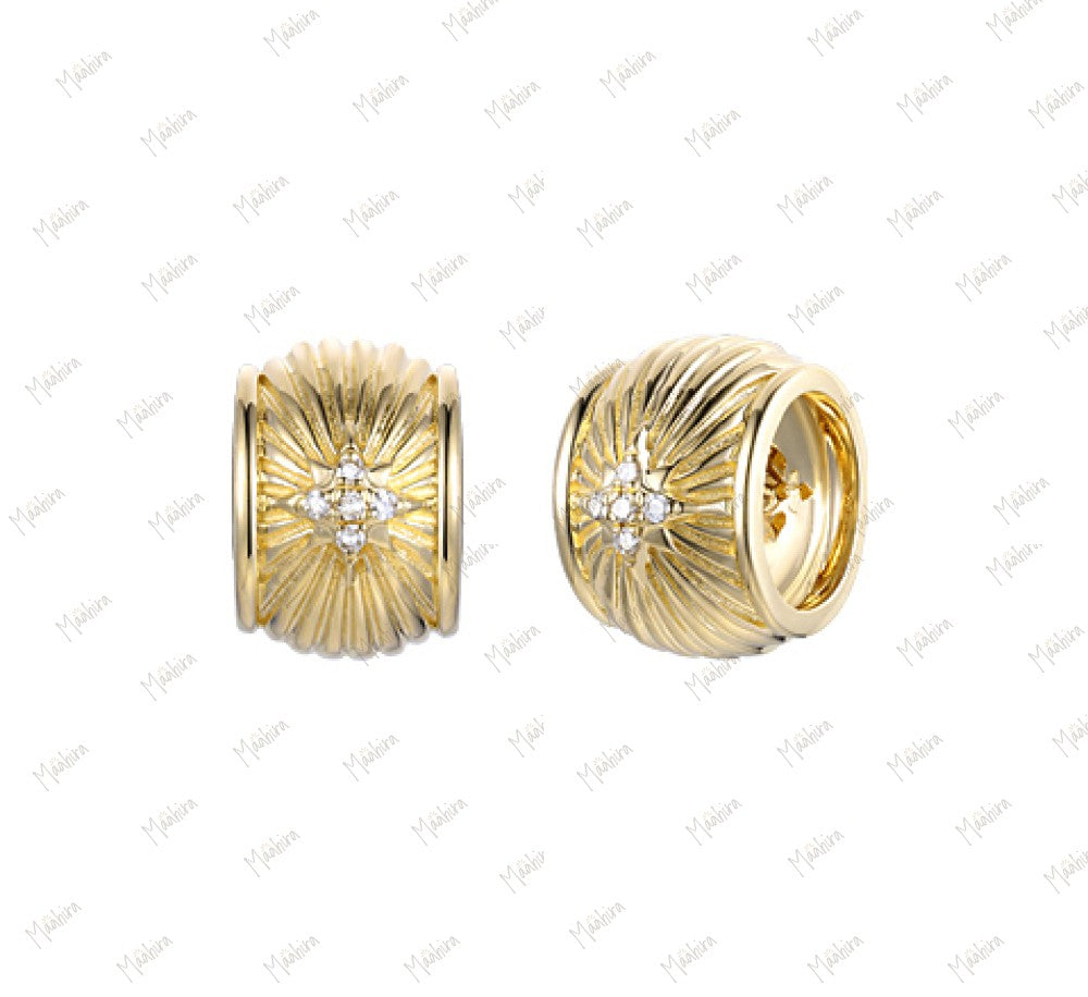 Diamond Roundel Bead 9.6x6.6mm