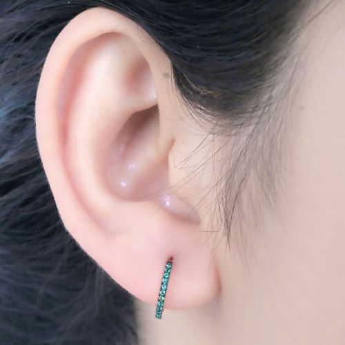 Blue Sapphire Huggie 12mm