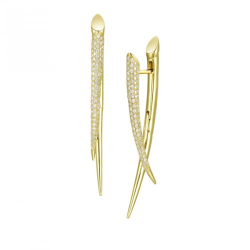 Diamond X Earring 36mmx13mm
