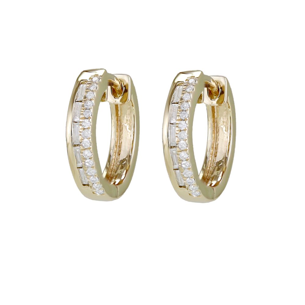 Baguette diamond earrings