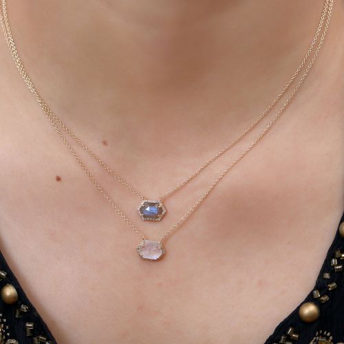 Hexagon Labradorite Necklace