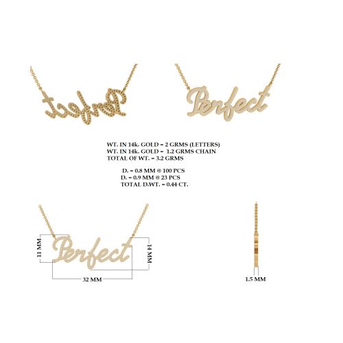 Diamond Name Tag Necklace