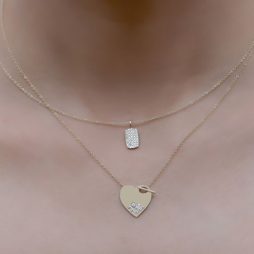 Diamond Paved Drop Necklace