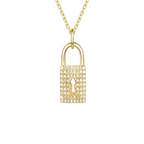 Diamond Lock Necklace