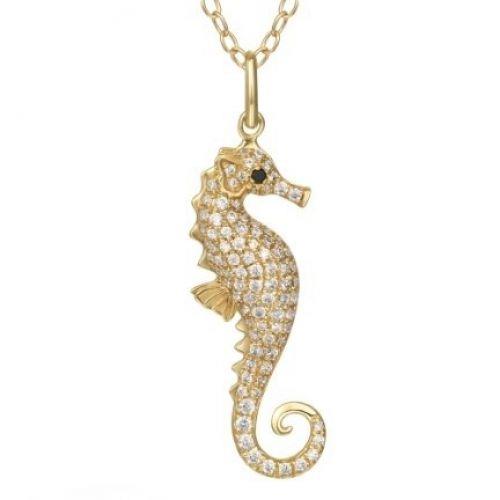 Diamond Seahorse Necklace