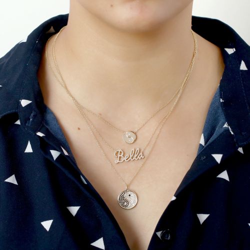 Yellow Gold Diamond Ying-Yang Pendant