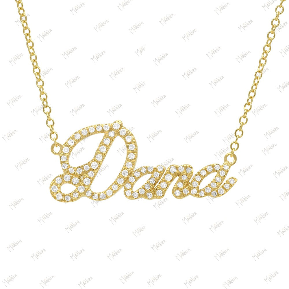 Diamond Dana Custom Name Necklace