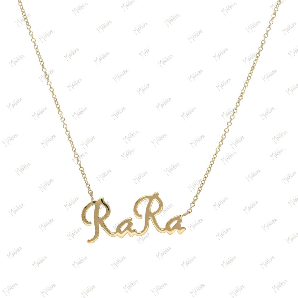Gold RaRa custom name necklace
