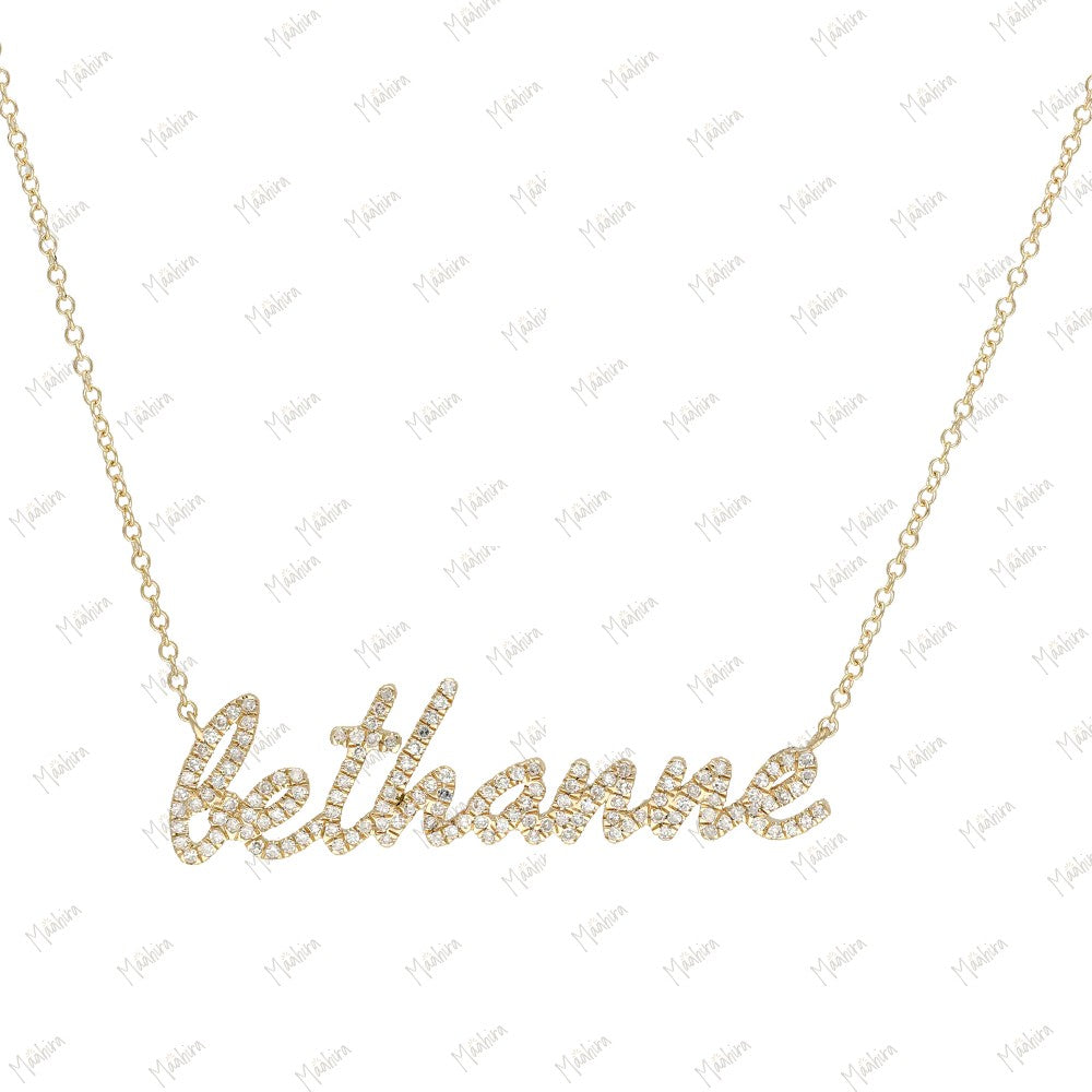 Diamond Bethanne Custom Name Necklace