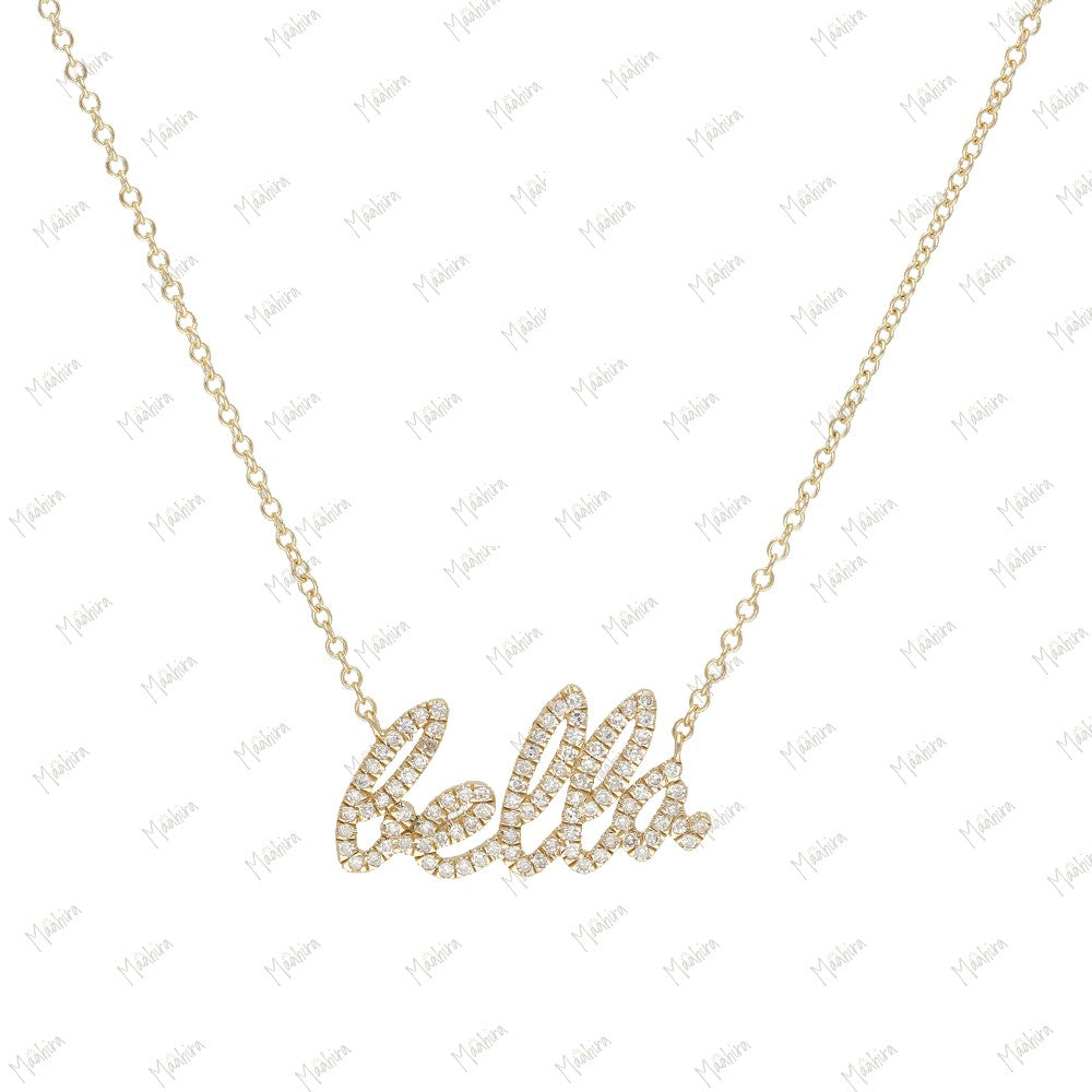 Diamond Bella Custom Name Necklace