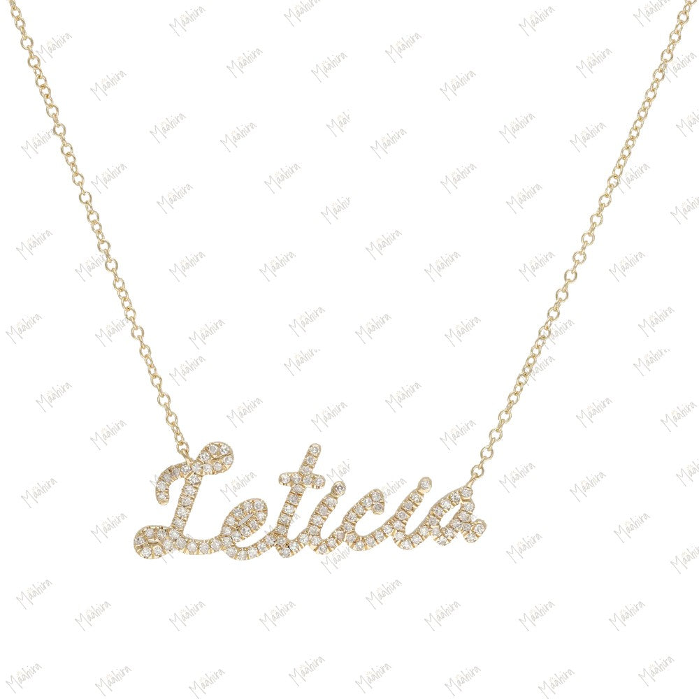 Diamond Leticia Custom Name Necklace