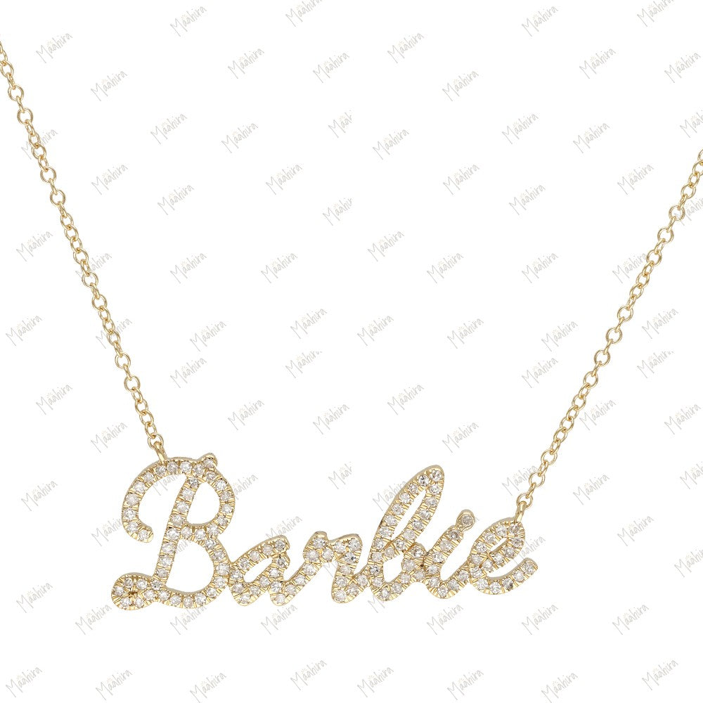 Diamond “Barbie” Name Necklace