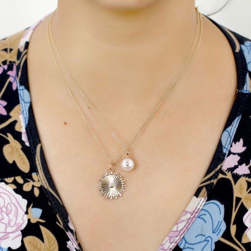 Diamond Pearl Pendant