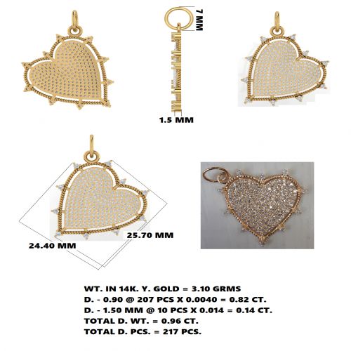 Tilted Heart Pendant