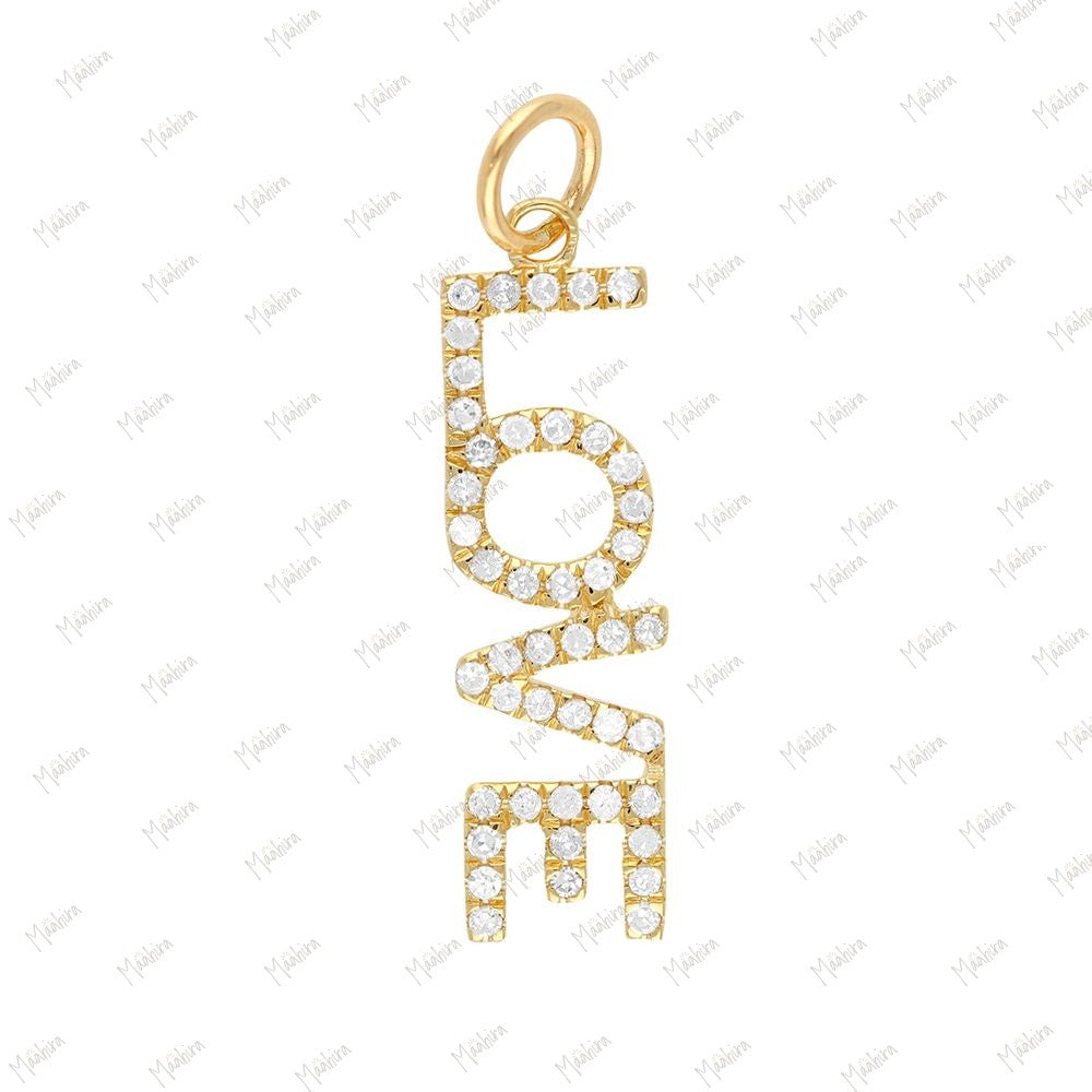 Diamond LOVE Pendant 20.50 x6.40mm