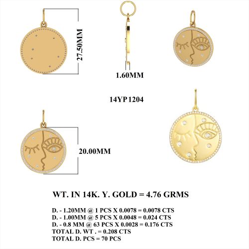 Face Profile Pendant