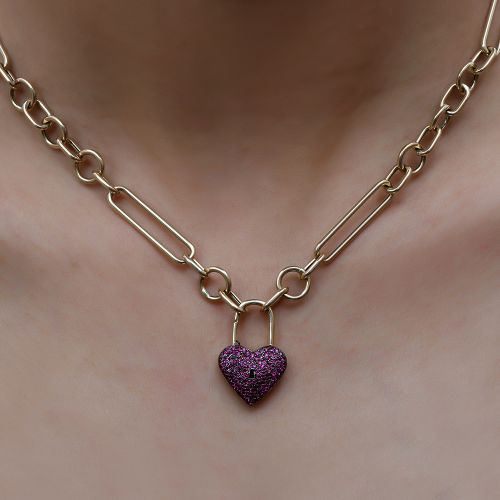 Emerald Heart Pendant of Spring Open /Close 16x25mm