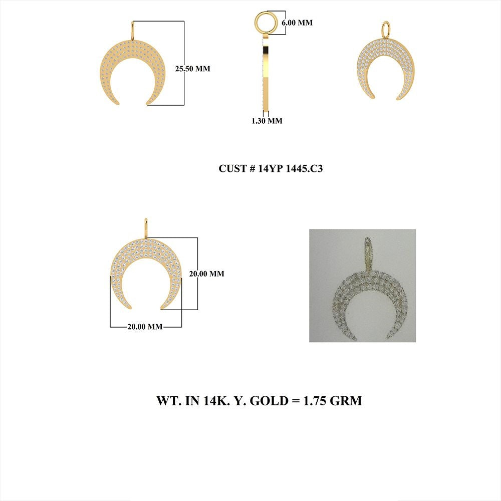 Diamon Horn Pendant 20mm