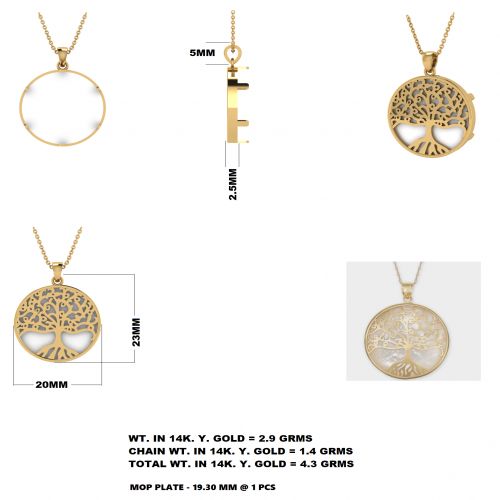 Lapis Tree Of Life Pendant 20.80mm