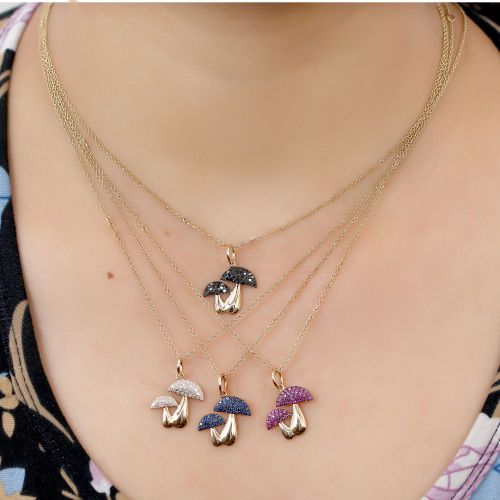 Mushroom Shaped Diamond Pendant