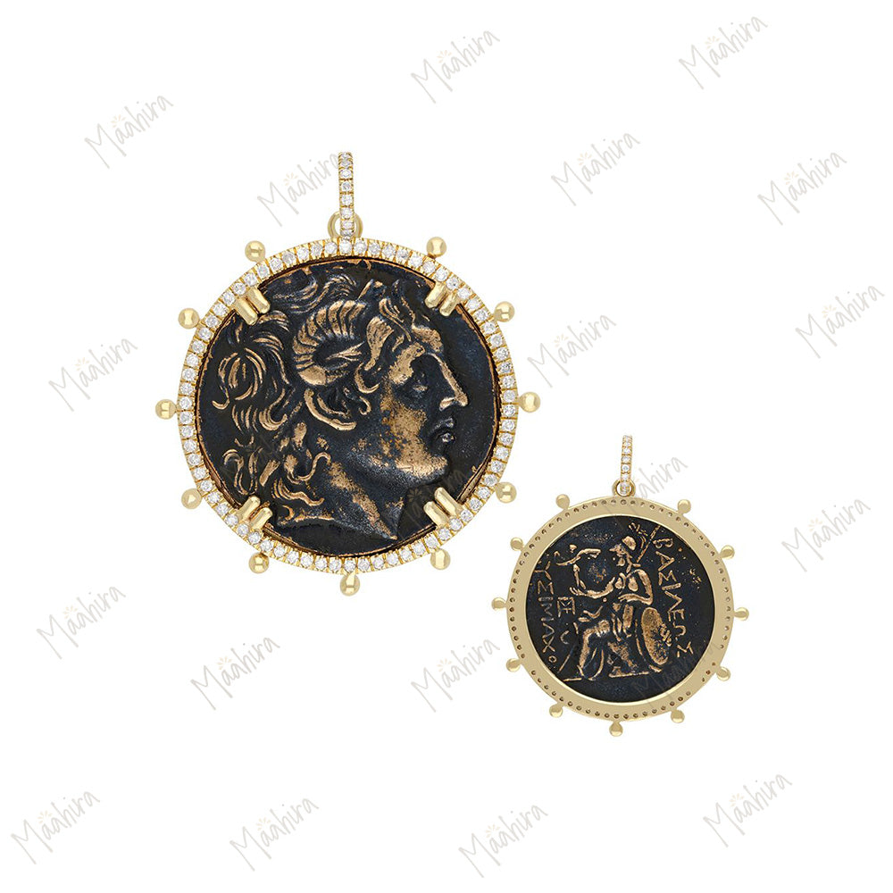 Brass Coin Pendant 32mm