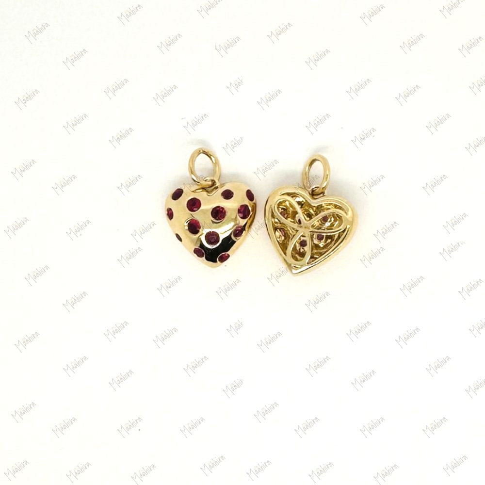 Blue Sapphire Heart Pendant 12.8x12mm