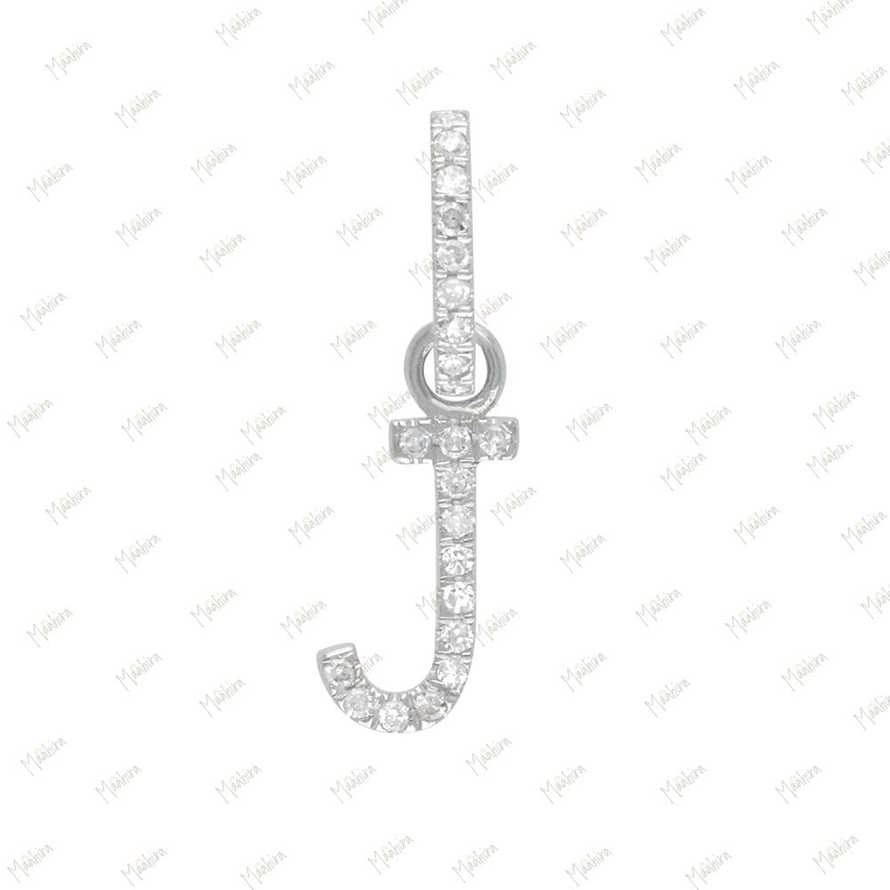 Diamond Initial Letter A Pendant with Clicker Lock 8.90x10mm, Lock 6x9mm
