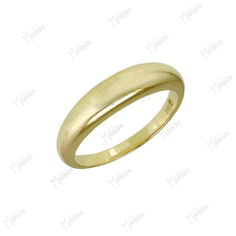 Solid Gold Dome Ring in US Size 6