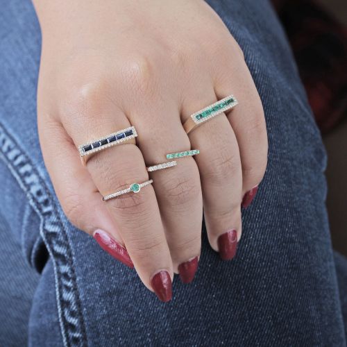Diamond and Emerald Ring
