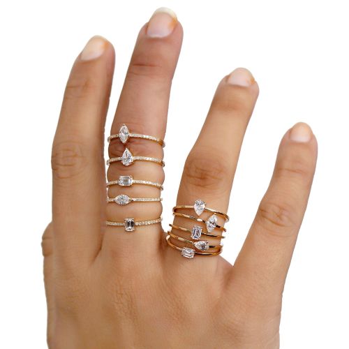 Solitaire Pear Diamond Ring