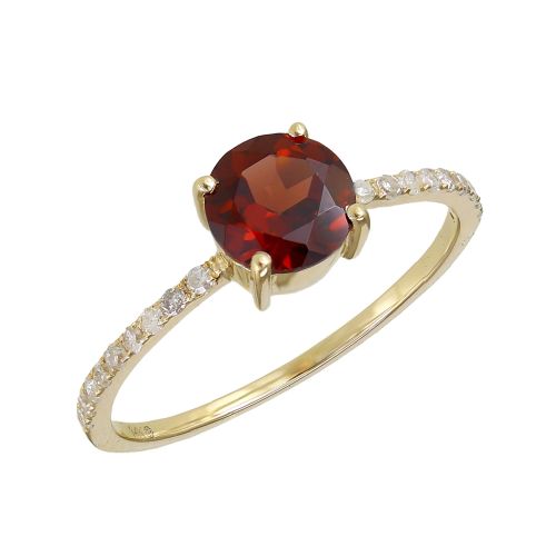 Red Garnet Ring 6mm  in US 6