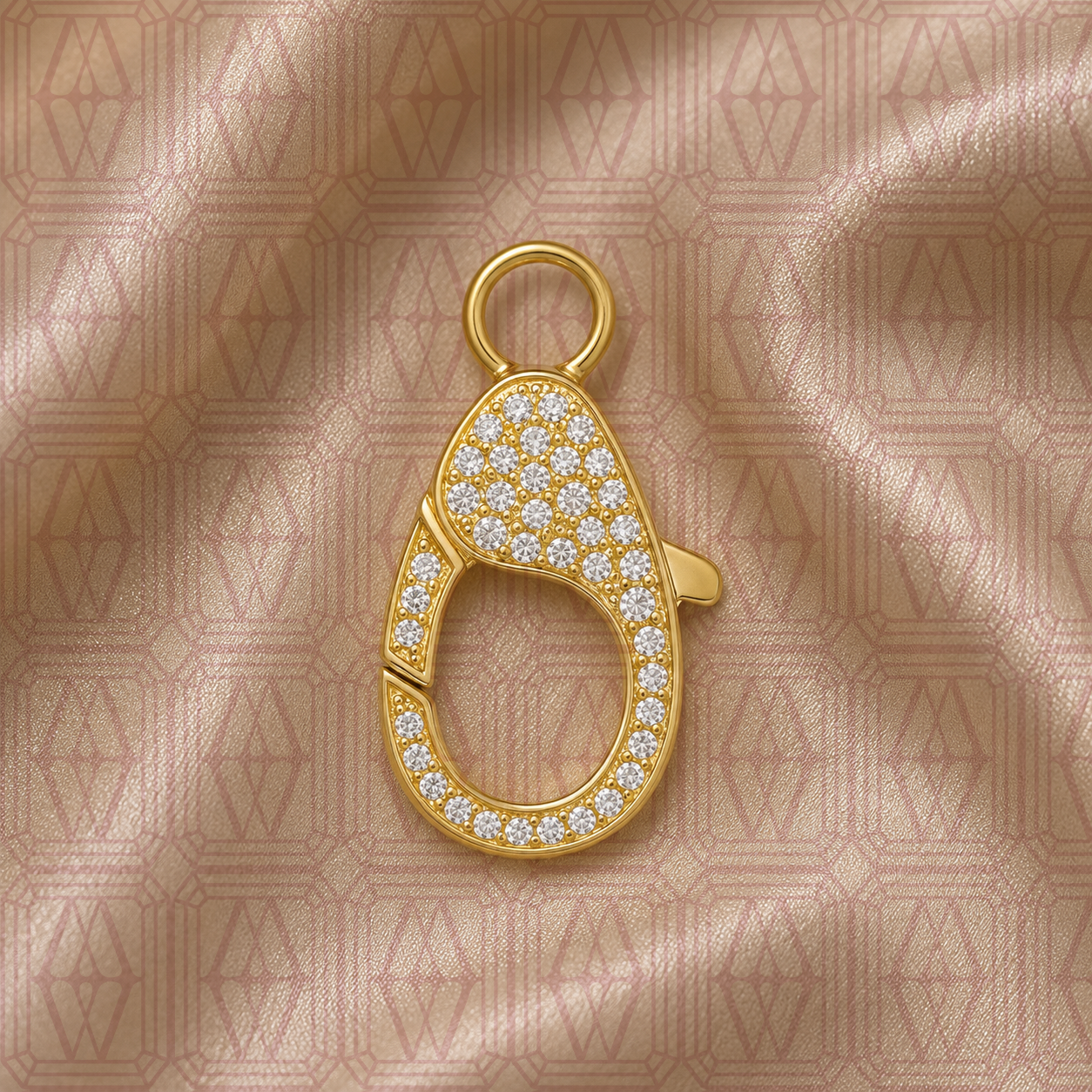 Diamond Lobster Clasp 13x8mm