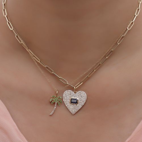 Diamond Palm tree charm
