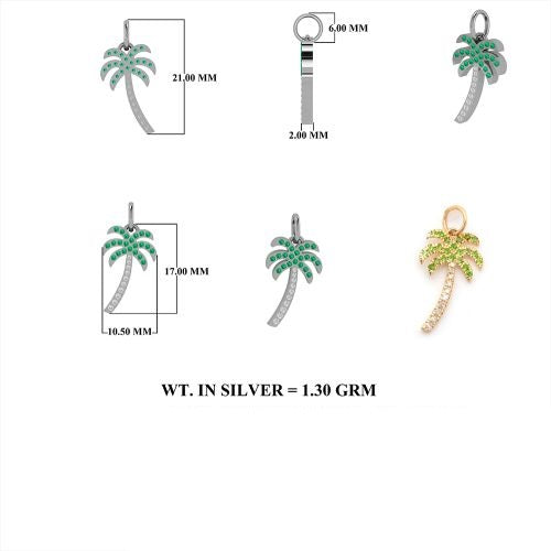 Diamond Palm tree charm