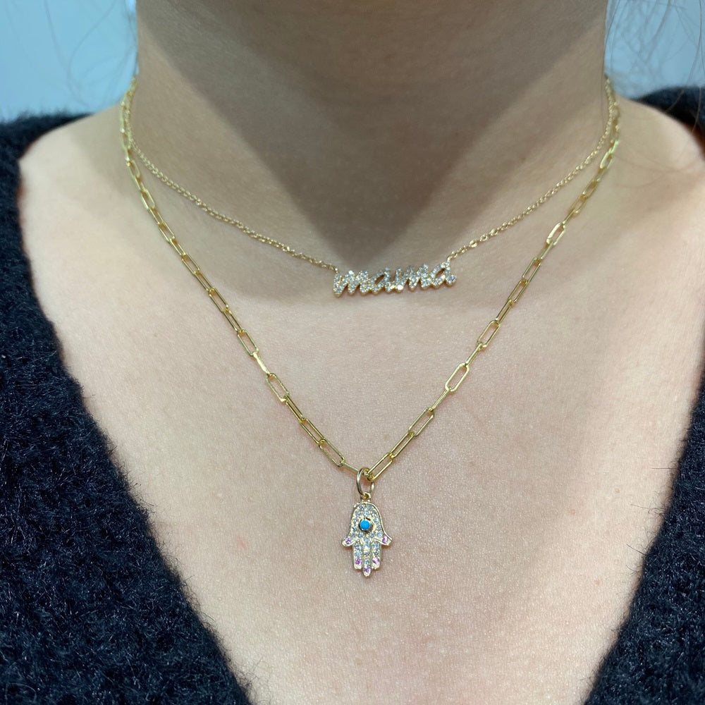 Diamond Hamza charm