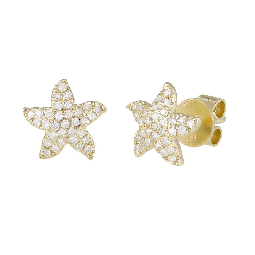 Diamond Starfish Stud