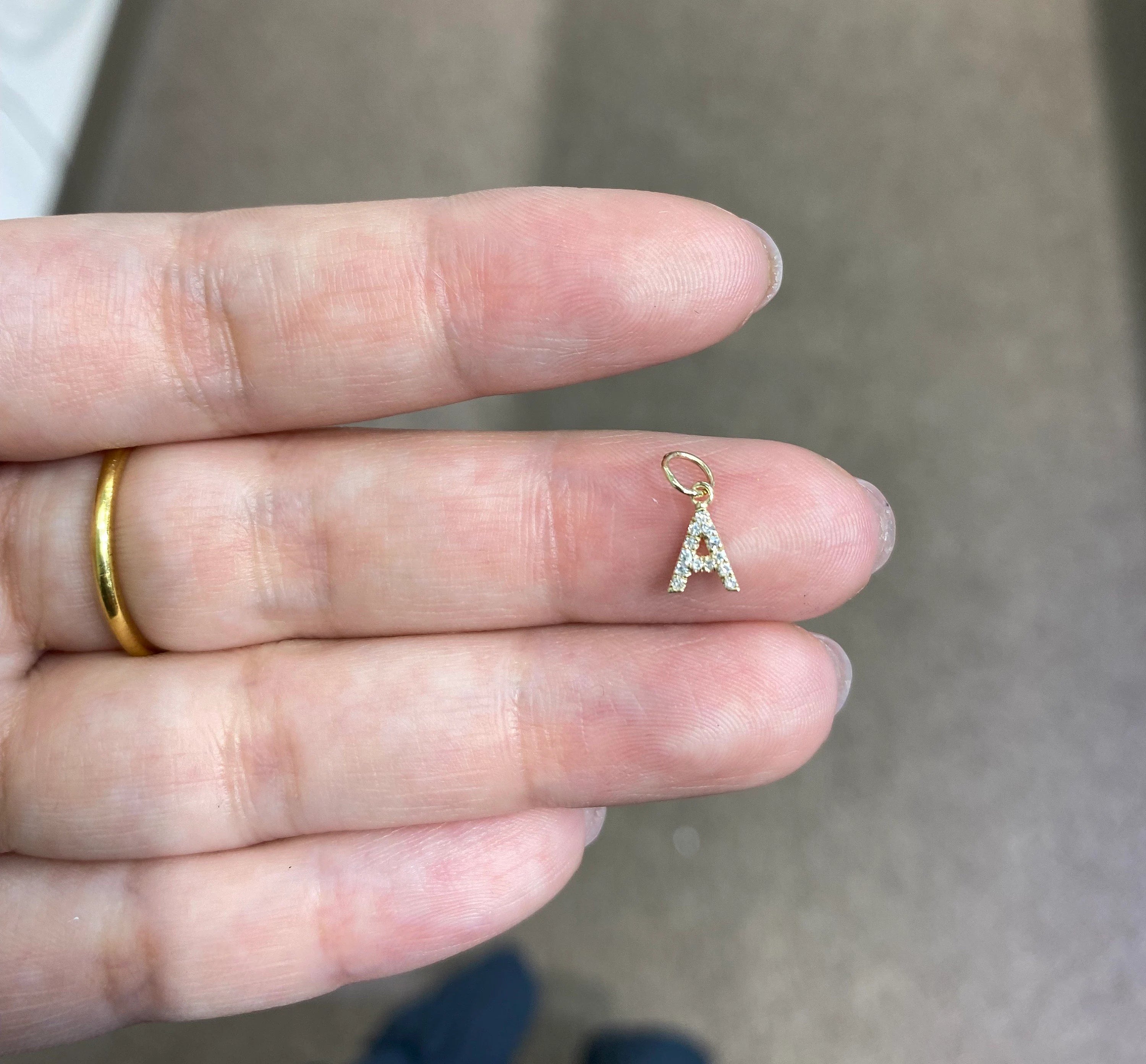 Diamond Letter Charms -Maahira Jewels