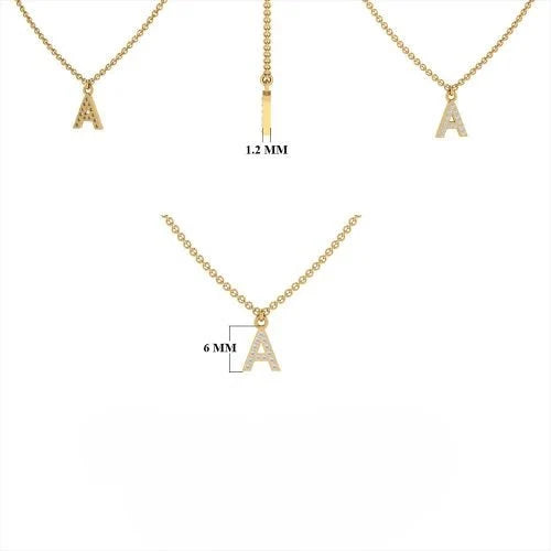 Diamond Letter Charms -Maahira Jewels