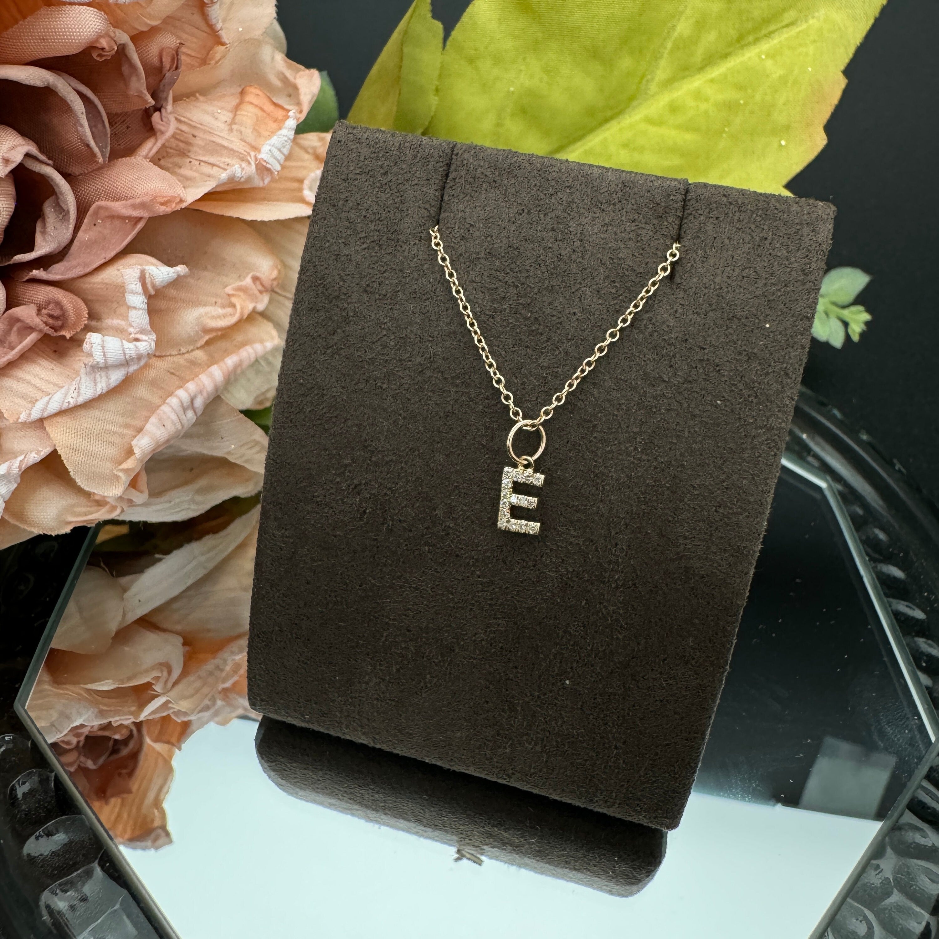 "E" Diamond Charm