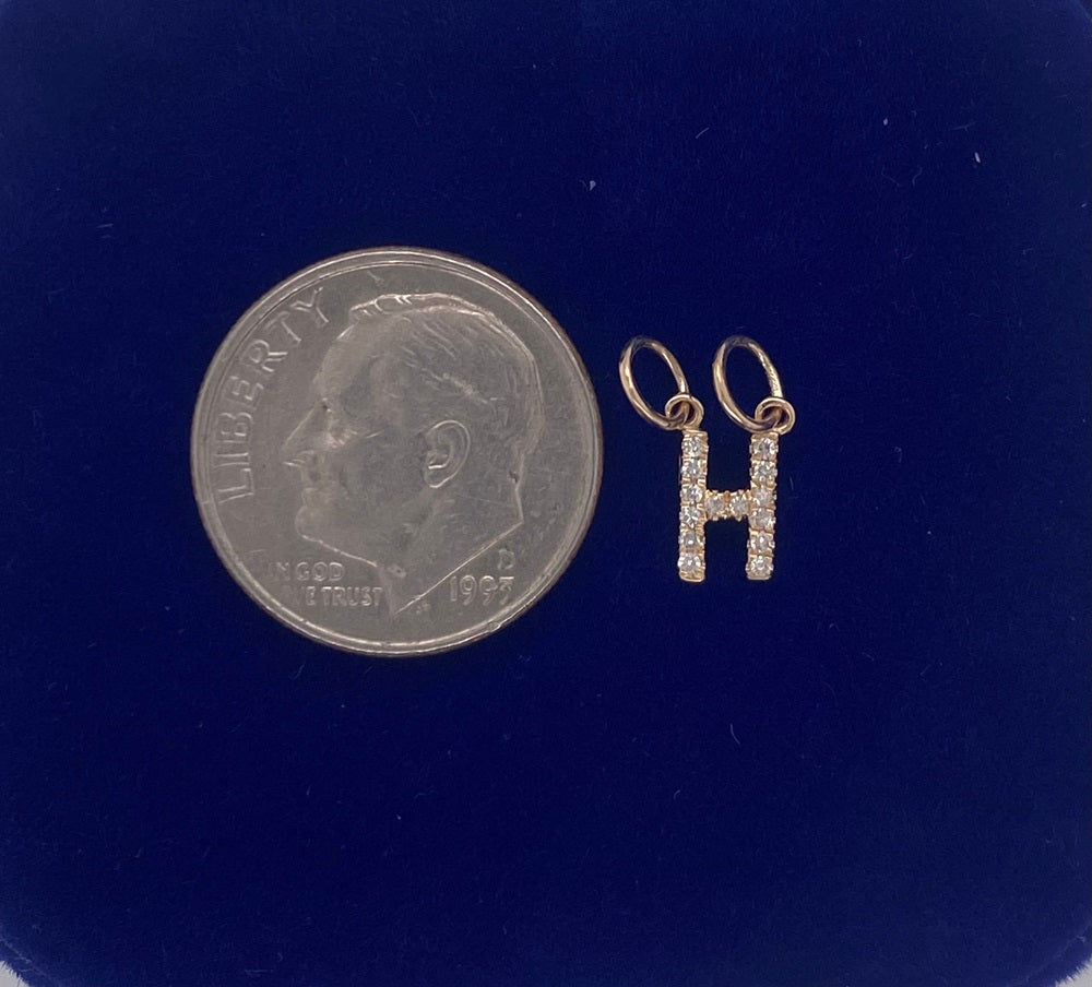 "H" Diamond Charm