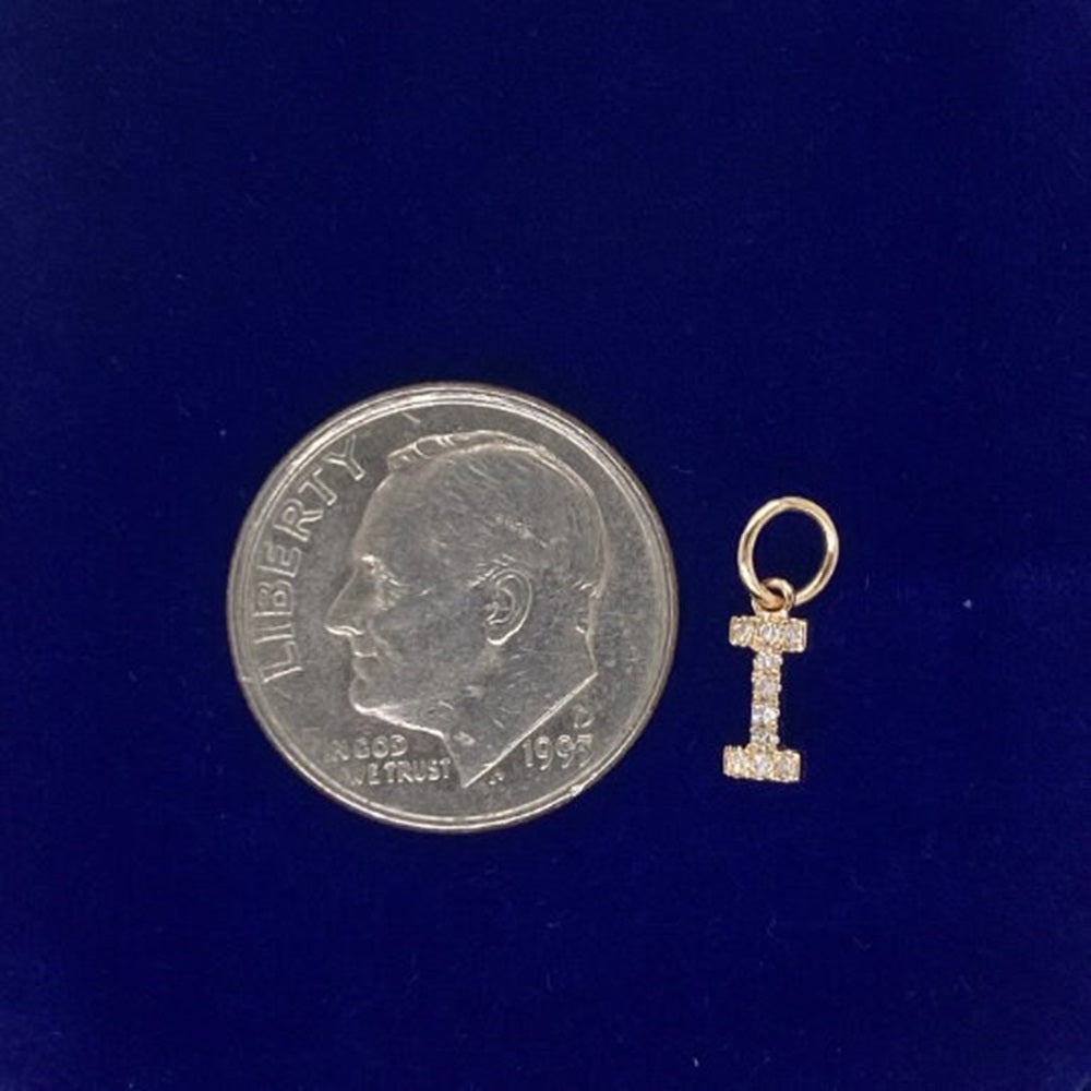 "I" Diamond Charm