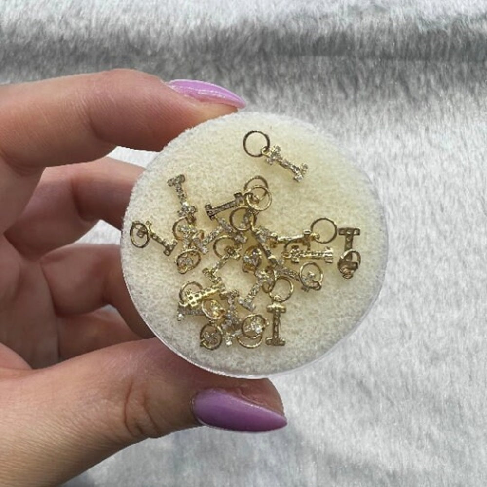 "I" Diamond Charm