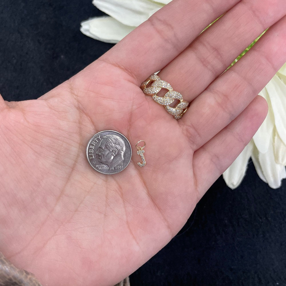 "J" Diamond Charm