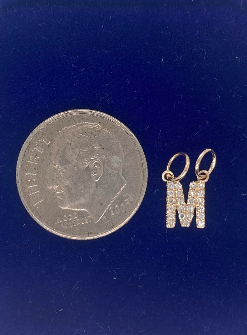 "M" Diamond Charm