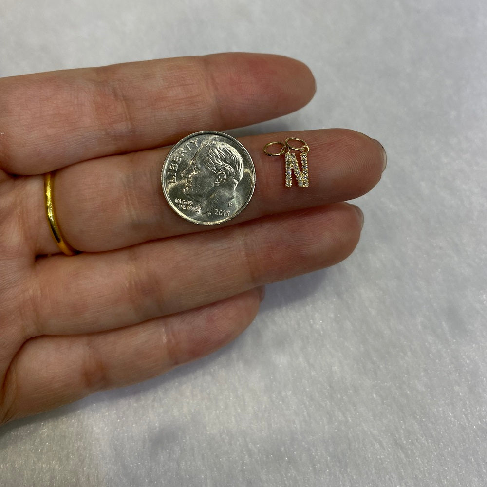 "N" Diamond Charm