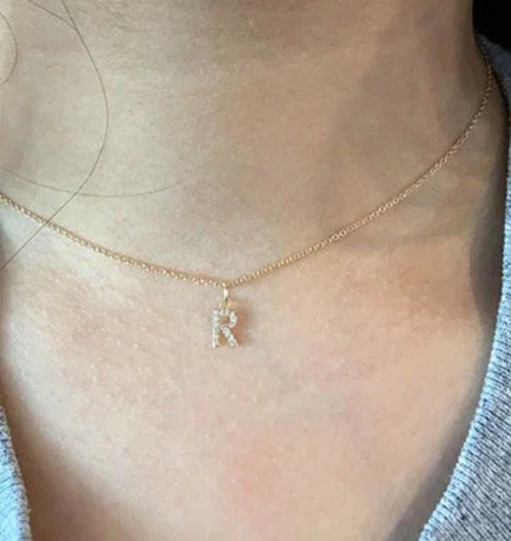 "R" Diamond Charm