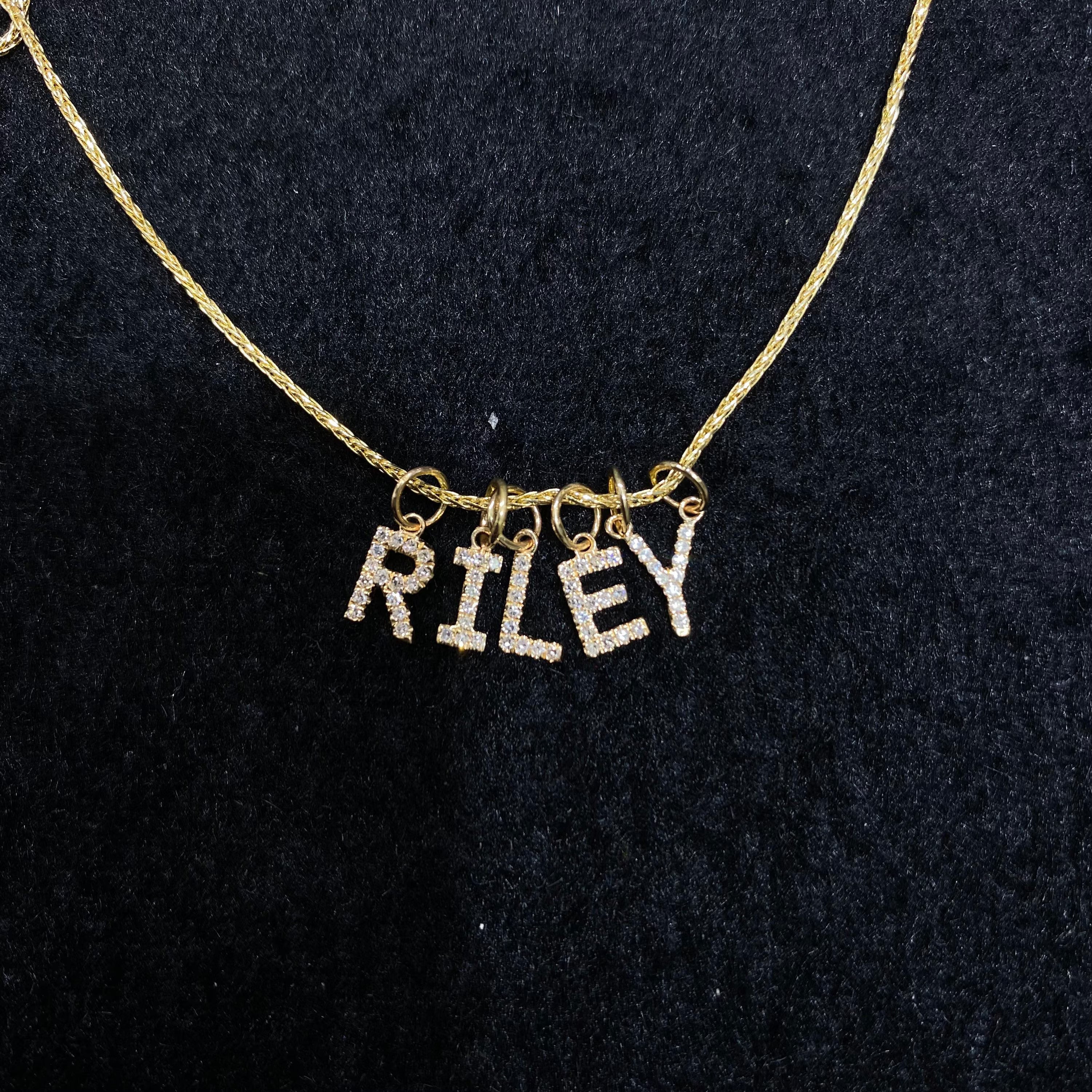 "R" Diamond Charm