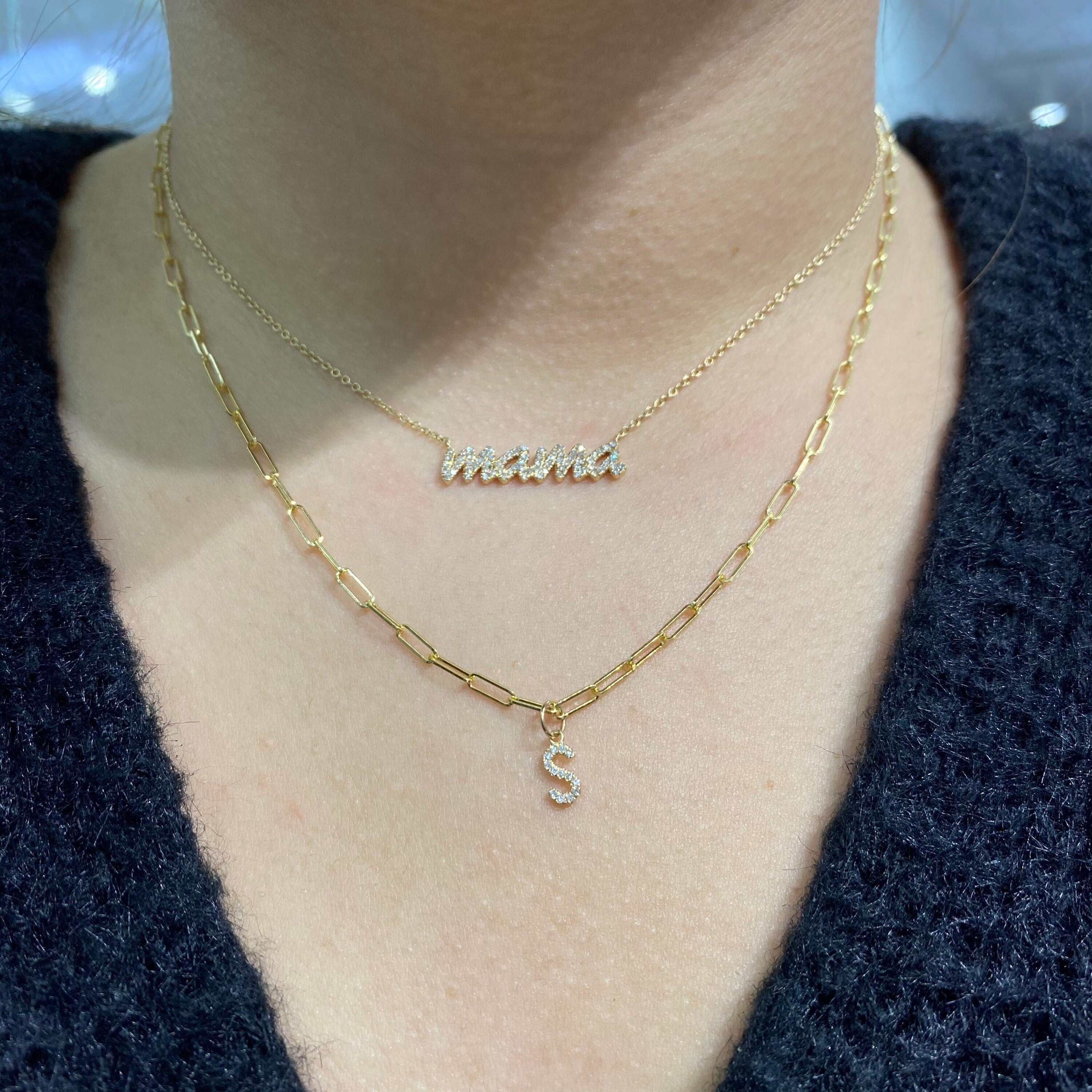 "S" Diamond Charm